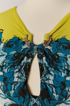 Printed rayon cocktail dress ROBERTO CAVALLI
