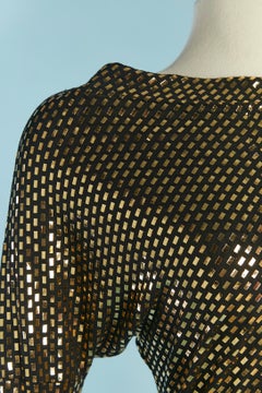 Black jersey dress with gold embellishment ANGLOMANIA by VIVIENNE WESTWOOD