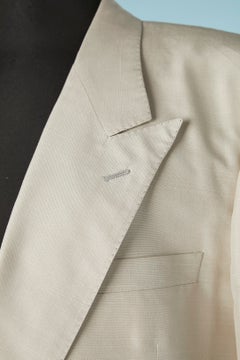 Pale grey silk trouser suit YVES SAINT LAURENT