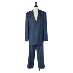 Blue wool trouser suit GIANNI VERSACE