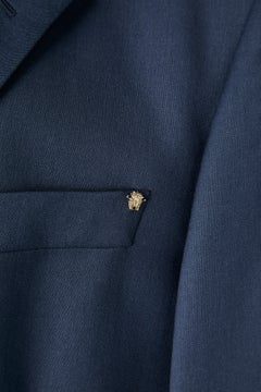 Blue wool trouser suit GIANNI VERSACE