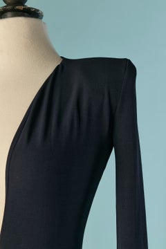 Body in jersey blu navy con scollo a V profondo ALEXANDRE VAUTHIER