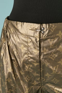 Beige gold coated jogging pant with monogram LOUIS VUITTON
