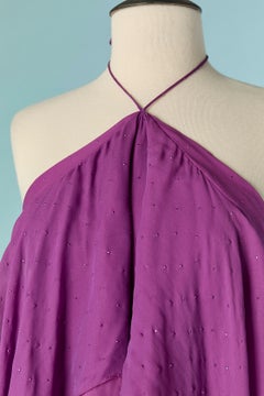 Purple chiffon backless cocktail dress ALEXANDRE VAUTHIER Couture