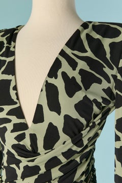 Drapiertes Mini-Cocktailkleid aus Jersey mit Animal-Print von ALEXANDRE VAUTHIER