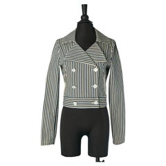 Double breasted striped cotton jacket GAULTIER JEANS