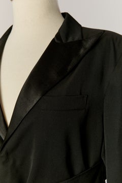 Black oversize black Tuxedo jacket Y's by YOHJI YAMAMOTO