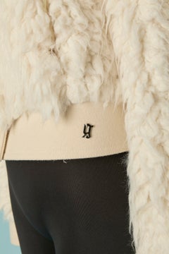 Faux fur off-white jacket GALLIANO