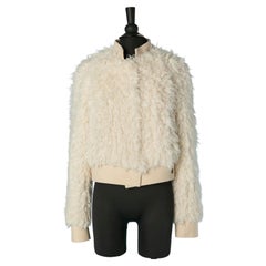 Faux fur off-white jacket GALLIANO