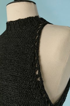 Black knit crop top ALEXANDRE VAUTHIER