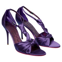 Sandali in raso viola EMMANUEL UNGARO