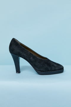 Black suede pump YVES SAINT LAURENT