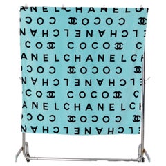 Turquoise blue beach printed cotton towel CHANEL