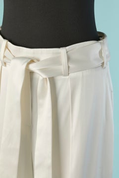 Off-white satin trouser ALEXANDRE VAUTHIER