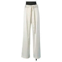 Off-white satin trouser ALEXANDRE VAUTHIER