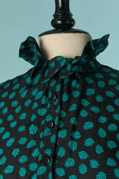 Silk printed cocktail dress SAINT LAURENT RIVE GAUCHE