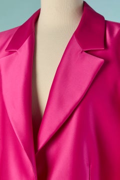 Veste en satin rose à simple boutonnage YVES SAINT LAURENT Variation