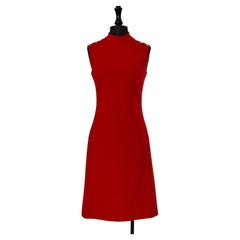 Abito da cocktail rosso senza maniche GUCCI