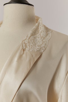 Off-white silk and lace pyjamas CHRISTIAN DIOR Lingerie