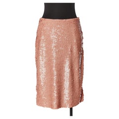 Pale pink sequin skirt CHRISTIAN DIOR