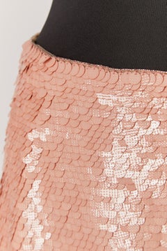 Pale pink sequin skirt CHRISTIAN DIOR