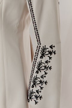 Silk and wool edge to edge jacket with embroideries CHRISTIAN DIOR