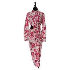 Robe de cocktail en coton imprimé, coupe enveloppante, ETRO