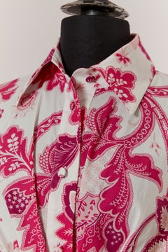 Robe de cocktail en coton imprimé, coupe enveloppante, ETRO