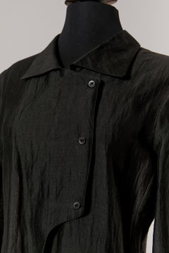Black shirt with fringes on the bottom edge EMPORIO ARMANI