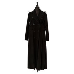Black wool double-breasted coat VALENTINO