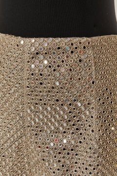 Beige short with tiny mirror embroidery CHRISTIAN DIOR