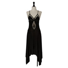 Black crochet see-through dress JEAN-PAUL GAULTIER Maille