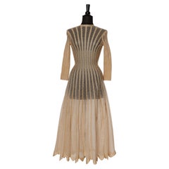 Sheer see-through nylon lace cocktail dress CHRISTIAN DIOR