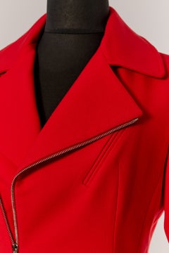 Red wool coat CHISTIAN DIOR