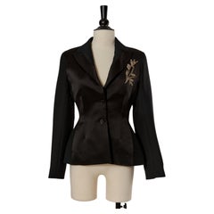 Black Bar Tuxedo single breasted jacket with embroideries CHRISTIAN DIOR