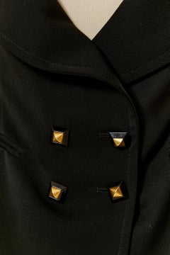 Black single breasted jacket with gold metal embellishment GIVENCHY