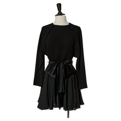 Abito da cocktail nero senza maniche con bolero CHANEL