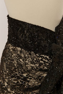 See-through lace skirt with ruffles and beadwork ALEXANDRE VAUTHIER COUTURE