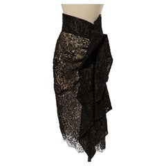 See-through lace skirt with ruffles and beadwork ALEXANDRE VAUTHIER COUTURE