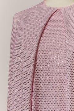 Pink crystalized evening dress with cape ALEXANDRE VAUTHIER