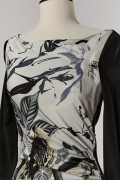 Printed silk cocktail dress ROBERTO CAVALLI