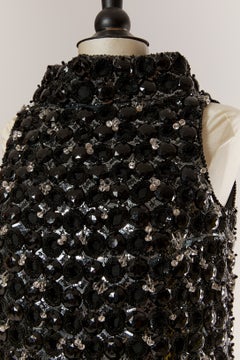 Sleeveless beaded top and organza trouser ensemble ALEXANDRE VAUTHIER Couture
