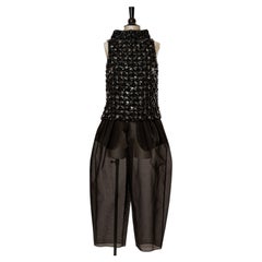 Sleeveless beaded top and organza trouser ensemble ALEXANDRE VAUTHIER Couture