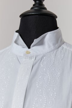 White cotton Tuxedo shirt with embroidered plastron VALENTINO V