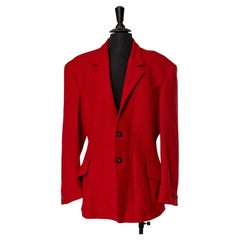 Red wool single breasted men jacket THIERRY MUGLER