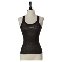 Black cotton tank top CHRISTIAN DIOR SS2025