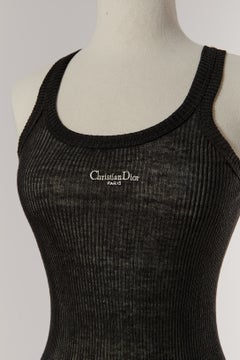 Black cotton tank top CHRISTIAN DIOR SS2025