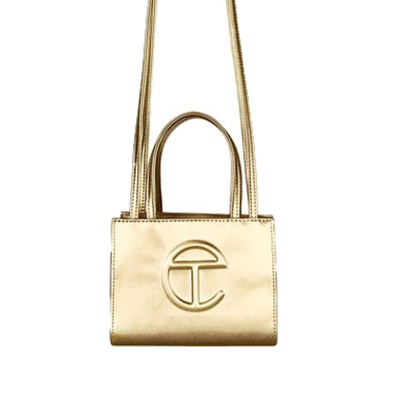 Telfar Small Gold Shopping Bag For Sale at 1stDibs | gold telfar bag, mini  telfar bag, telfar rose gold