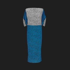 Janice Wainwright Dress - 1980s Retro - Printed Silk - Split Detail 