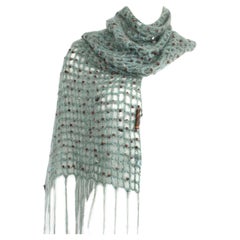 Chal Vanda Smith - Mohair de ganchillo - Abalorios y abalorios vintage hechos a mano